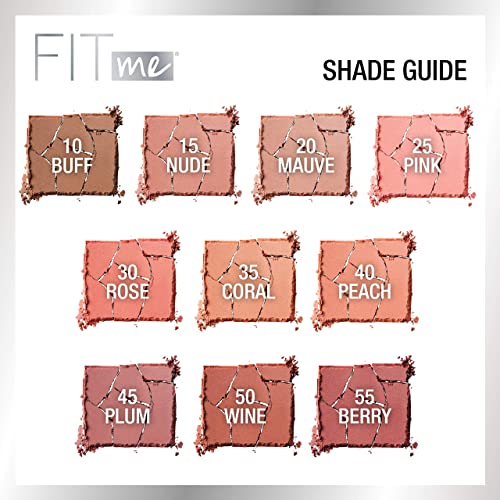 Image of Maybelline New York Blush, True to Colour Result, Fit Me Mono Blush, Rose 30, 4.5 g
