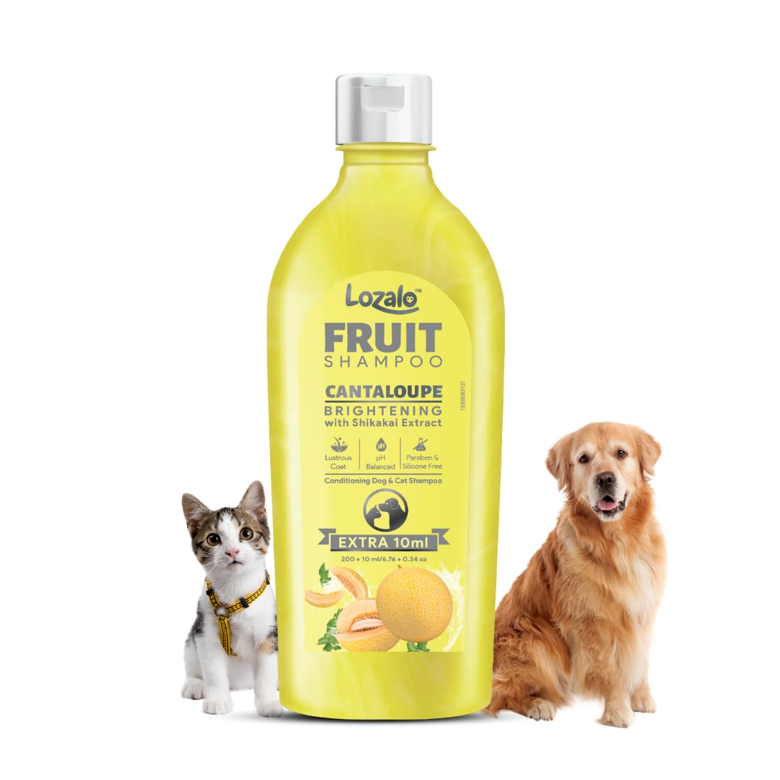 Lozalo Fruit Pet Shampoo 200 ml, Cantaloupe, pH Balanced, Paraben Free Conditioning Shampoo for Dogs & Cats of All Breeds, Controls Bad Odour & Keep Pets Calm, Brightening with Shikakai Extract (B0CX5H23K3) Amazon Price History, Amazon Price Tracker