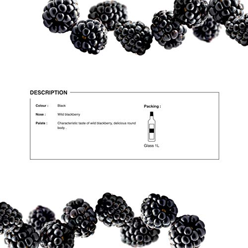 Image of 1883 Blackberry Syrup for Drinks, Made in France, 1 Liter Glass Bottle