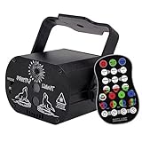 Stage Party Lights Club Disco Lights, Multi Pattern Music Active DJ Laser Light Projector for Home Disco DJ Club Christmas Wedding Party Gifts