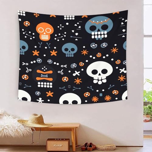 Tapisserie murales tissu crâne 3D grand format 180cmx230cm occultant