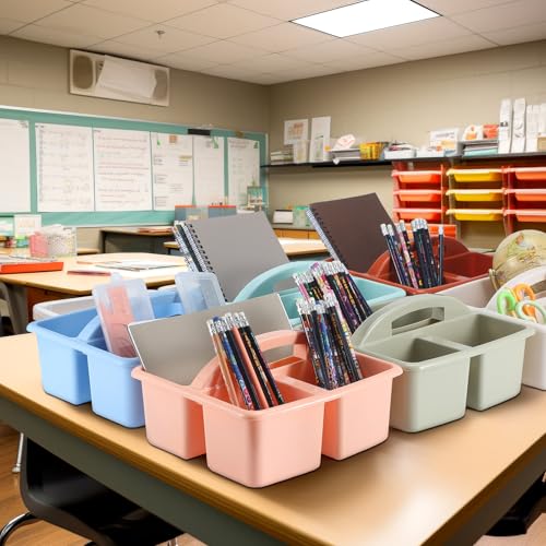 Boho Color 12-Pack Classroom Caddy Organizers with Handles - Image 7