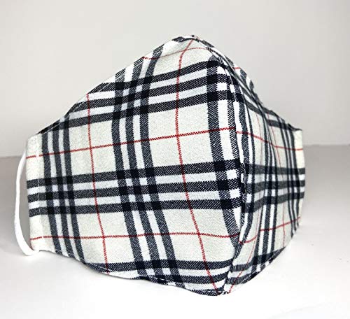 USA Cloth Face Mask, 100% Cotton Adult Face Mask, Double Layers with Filter