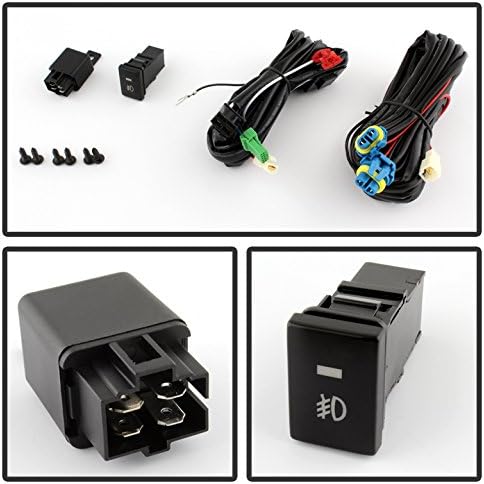 AKKON - For 2014 2015 Mit Mitsubishi Mirage Clear Lens Bumper Driving Fog Light W/Bezel + Switch