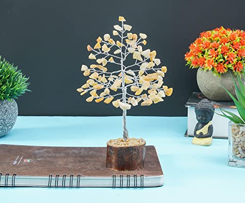 Image of ZAICUS Yellow Aventurine Crystal Tree Feng Shui Bonsai 7-8 Inch