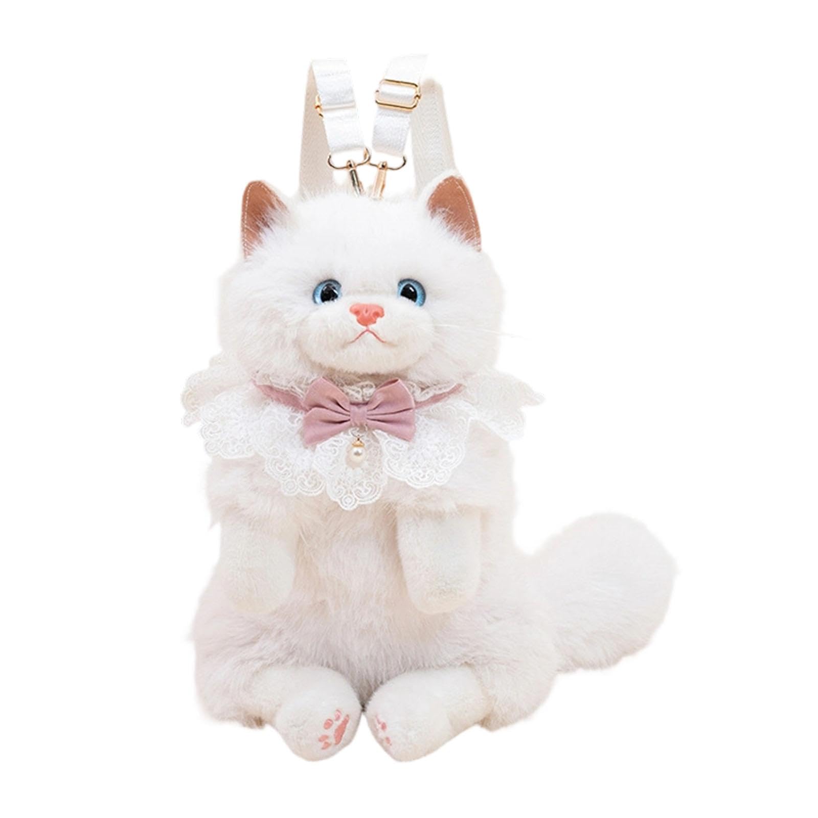 Ragdoll Cat Shaped Backpack Travel Backpack Cute Lightweight Fashion Daypack White-image-26