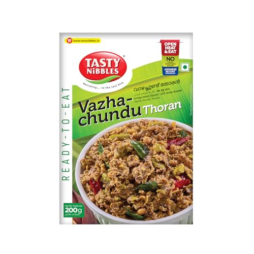 Image of Tasty Nibbles Ready to Eat Vazhachundu Thoran 200g | Open Heat & Eat | Vegetarian | No Added Preservatives | Japanese Retort Technology [Pack of 3]