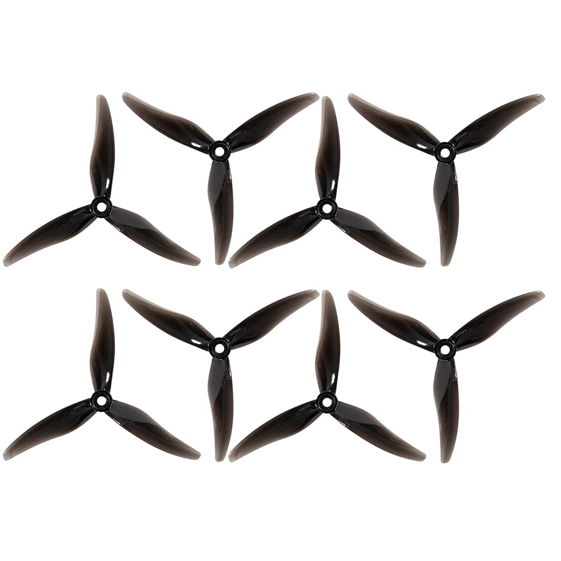 Gemfan Hurricane 51477 5.1inch 3-Paddle Propeller CW CCW Props with 5mm Mounting Hole for 2206-2407 Motor for FPV Racing Drone (8PCS 3-Paddle