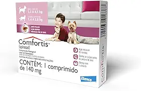 Elanco Comfortis - Antipulgas Para Cães 2 3 A 4 5Kg E Gatos 1 4 A 2 8Kg - 1 Comprimido