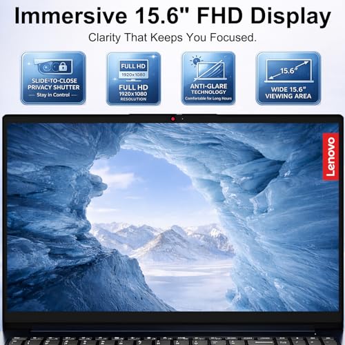 Image of Lenovo IdeaPad New Released 15.6 inch FHD Touchscreen Laptop, 13th Gen Intel Core i5-1335U, 12GB RAM, 756GB Storage(256GB SSD + 500GB Ext), Student Laptop, Wi-Fi 6, Windows 11, Microsoft 365 for the Web