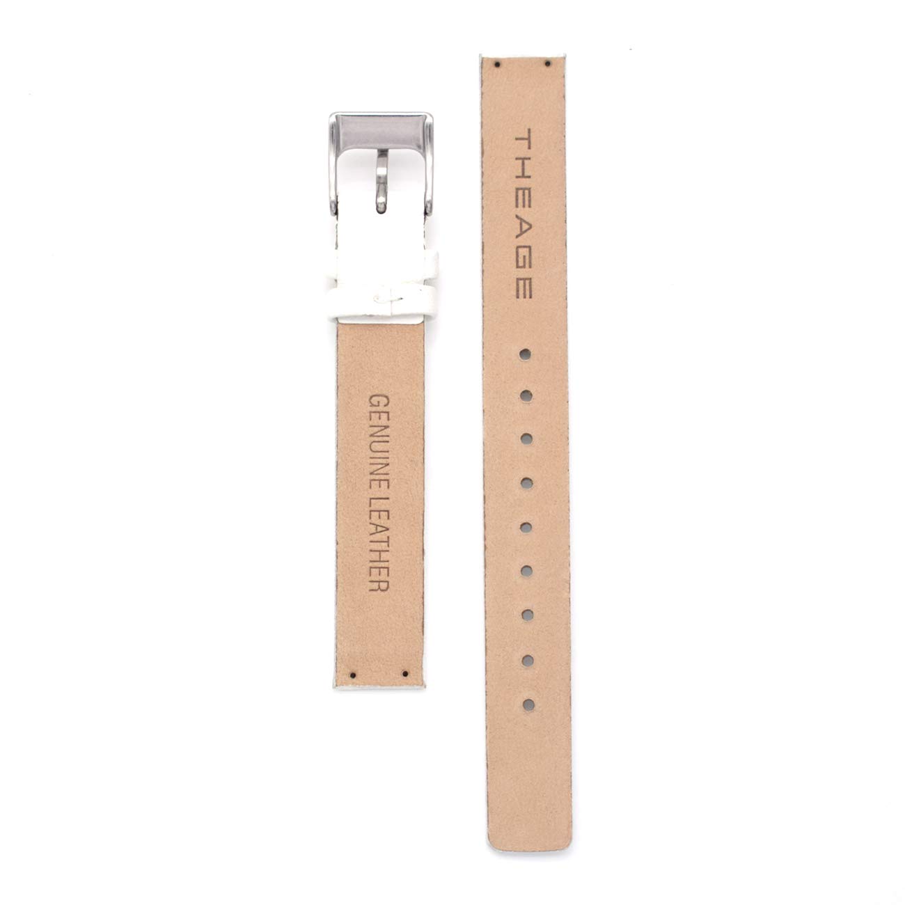 THEAGE Replacement Watch Band for Skagen Womens Watches 12mm with Screws (White)