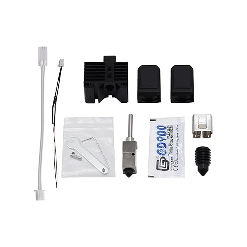 Miniatura 4 de Creativity Kit de hotend mejorado de alta temperatura de 932.0F, versión cromada de cobre y níquel + 2 cubiertas de silicona Hotend + 1 boquilla de