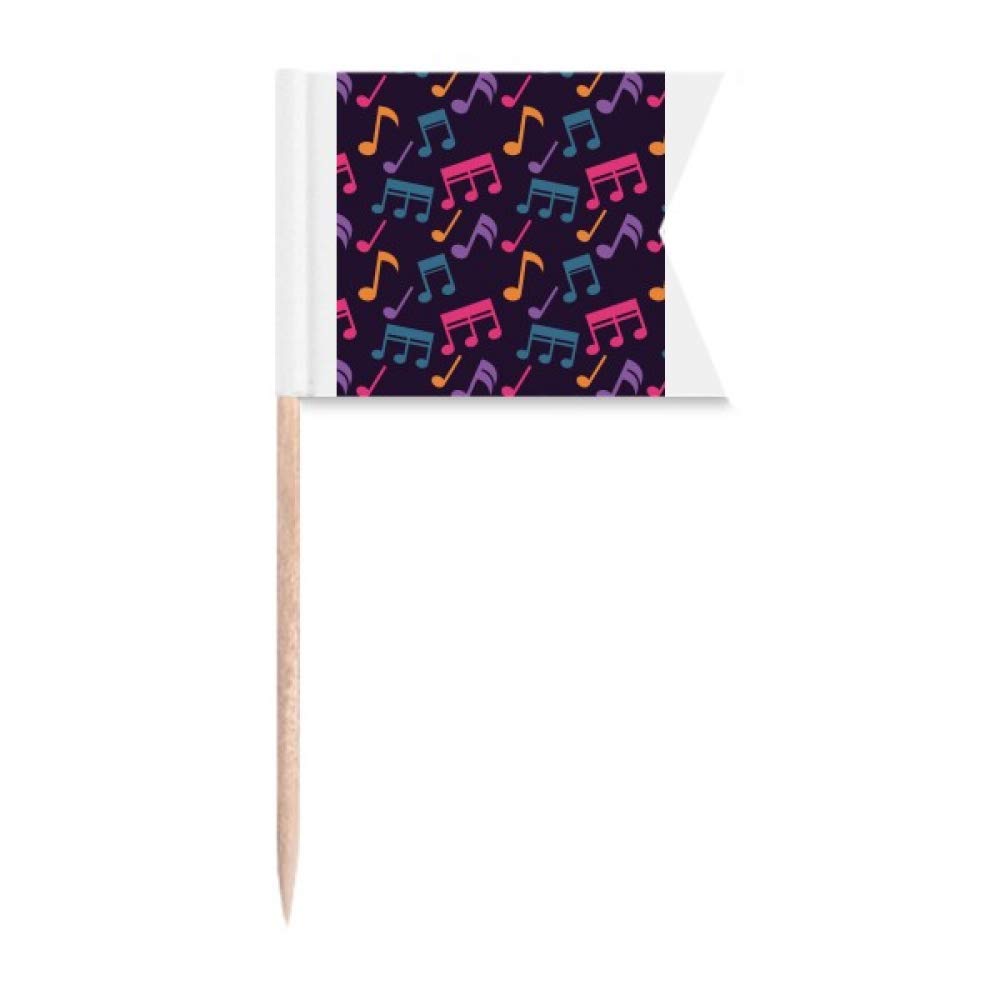 Cure-dents notes de musique noires pour buffet traiteur et décoration de gâteau de fête