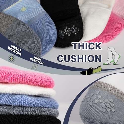 Image of BRISIRA Bamboo Viscose Coolmax Running Golf No Show Socks Women Compression Moisture Wicking Performance Low Cut Tab Athletic