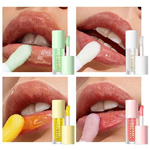 Jolilab Lipstick Primer Fruit Lip Oil,Hydrating Lip Glow Oil Plumping Glass Finish Moisturizing Lip Gloss Lip Tint Fruit Extract Lip Oil Tinted For Dry Lip And Lip Care(Strawberry Flavor) #TOP6