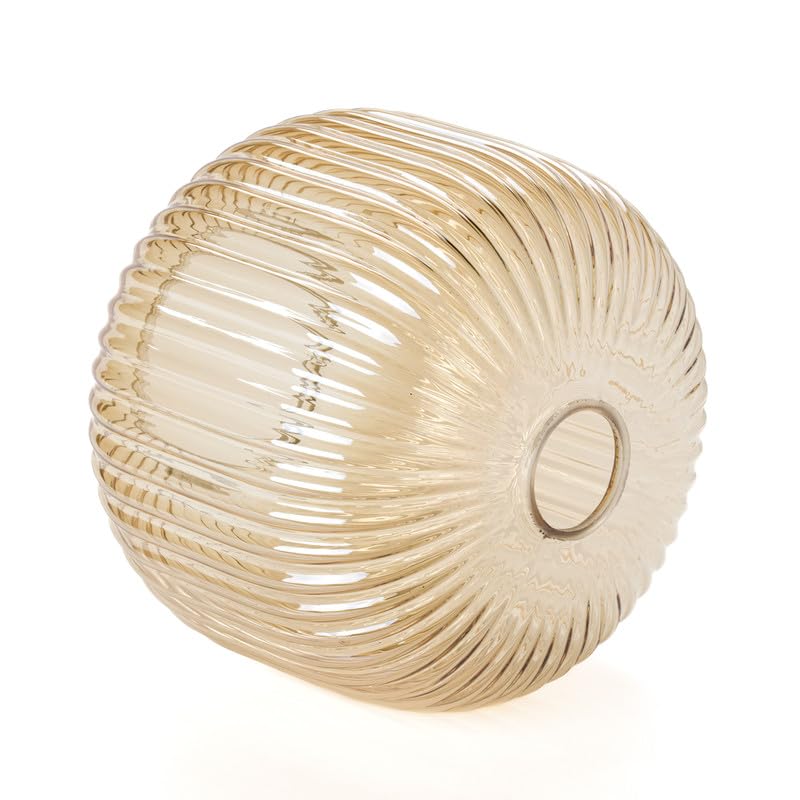 ORION LIGHTSTYLE Kolorowe szkło lampy, szkło zastępcze do lampy stołowej, lampa stołowa, lampa sufitowa, Ø 20 cm, wys. 18 cm, bursztyn