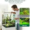 boxtech Aquarium Algae Scraper with Dual Head Design - 2 in 1 Stainless Steel Blade & Soft Brush for Small Fish Tanks, Easy Blade Replacement, Safe Glass Cleaner Tool for Aquarium Maintenance