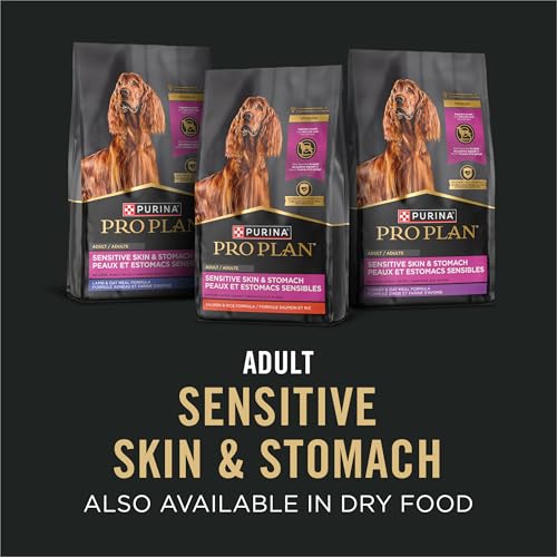 Purina Pro Plan Sensitive Skin and Stomach Wet Dog Food,Salmon and Rice-and Lamb-and Oat Meal Variety Pack - 13 oz. Cans,(Pack of 24) - image 9