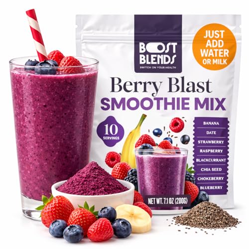 Berry Blast Smoothie Mix – Freeze Dried Fruit Smoothie Powder for Smoothies & Shakes, Just Add...