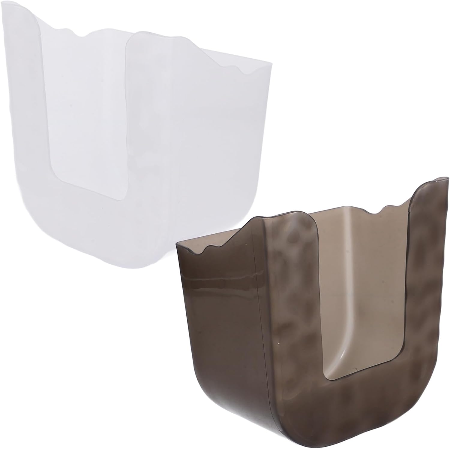 2pcs Wall Mount Tissue Dispenser Holder Punch Free PET Organizer