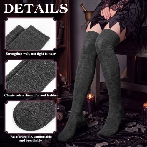 Image of Geyoga Arm Warmers Leg Warmers Striped Thigh High Socks Fingerless Gloves Stockings Christmas Halloween