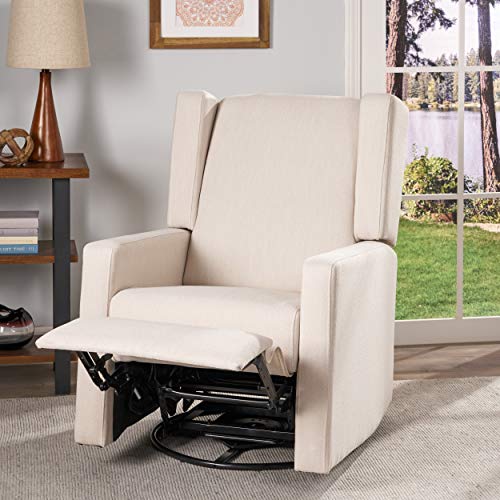 Sillón giratorio reclinable beige miniatura 5