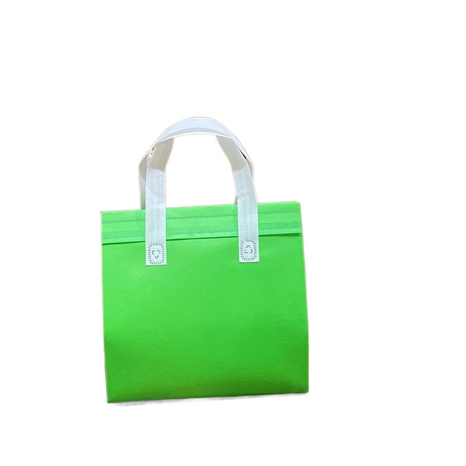 Sac Isotherme de Livraison Lot de 10 sacs isolants non tissés, fourre-tout en tissu portable for aliments, gâteaux, boissons, emballage, maintien au chaud, livraison à froid, pochette réutilisable(Gre