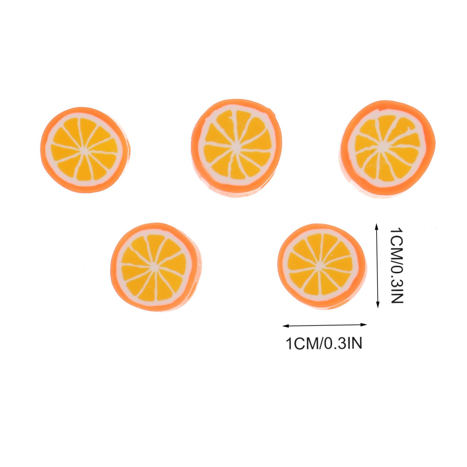 Homoyoyo Cuentas Material Ligero y Colorido 200 de Arcilla Polimérica Naranja Amuletos Artesanales Decorativos para Manualidades Diy y Pulseras para Bisutería