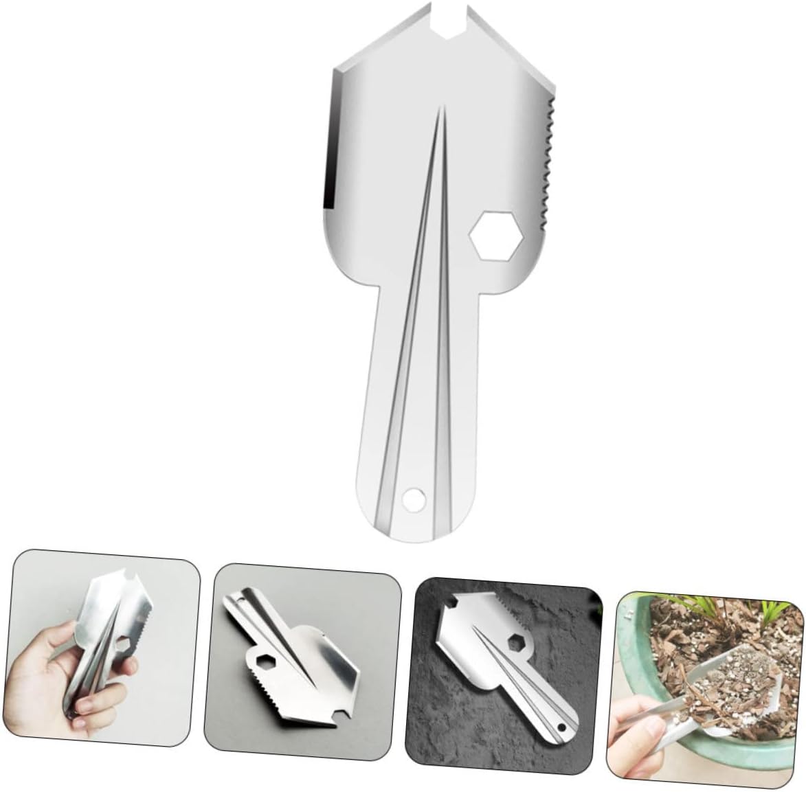 Totority Small Steel Shovel Trowel Multi-Functional Garden Tool for Home Gardening Flowerpot Planting and Soil Digging Accessories