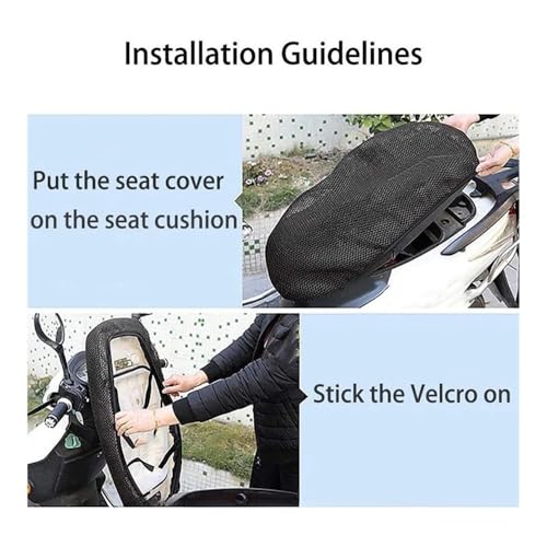 Funda asiento moto mallas transpirables para Xciting 250 300 400 AK550, protector solar de verano 6