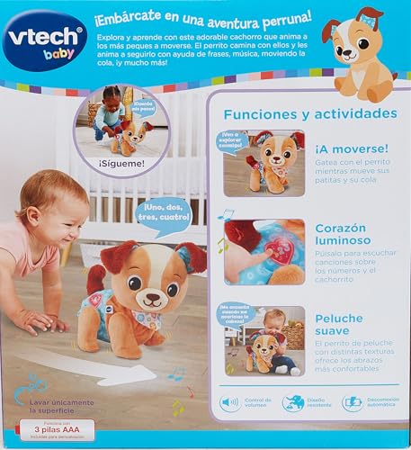 Cachorrito Pasitos VTech Baby interactivo que anima a gatear a bebés de 9 meses 6