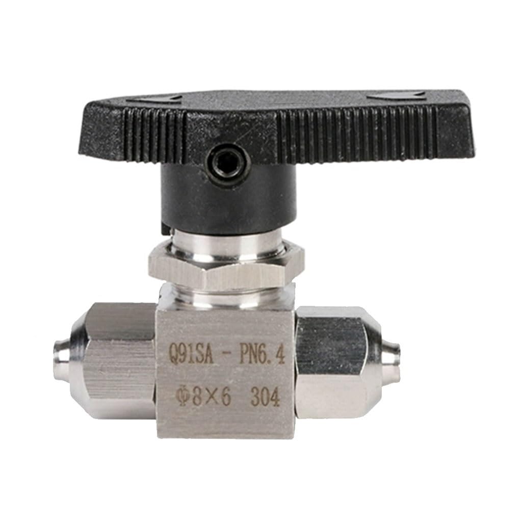 Robinet à boisseau sphérique 6mm en acier inoxydable 304 droit à rotation rapide