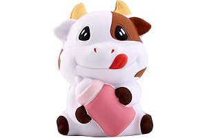 3.1 Inches Squishy Cow Kawaii Milk Bottle Soft Slow Rising Scented Animal Squishies