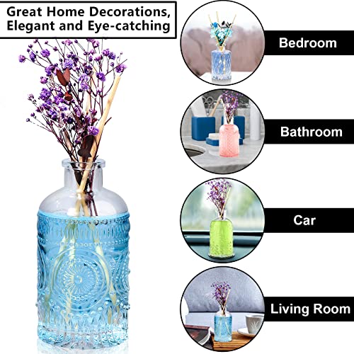 Set di 4 bottiglie di vetro con diffusore di