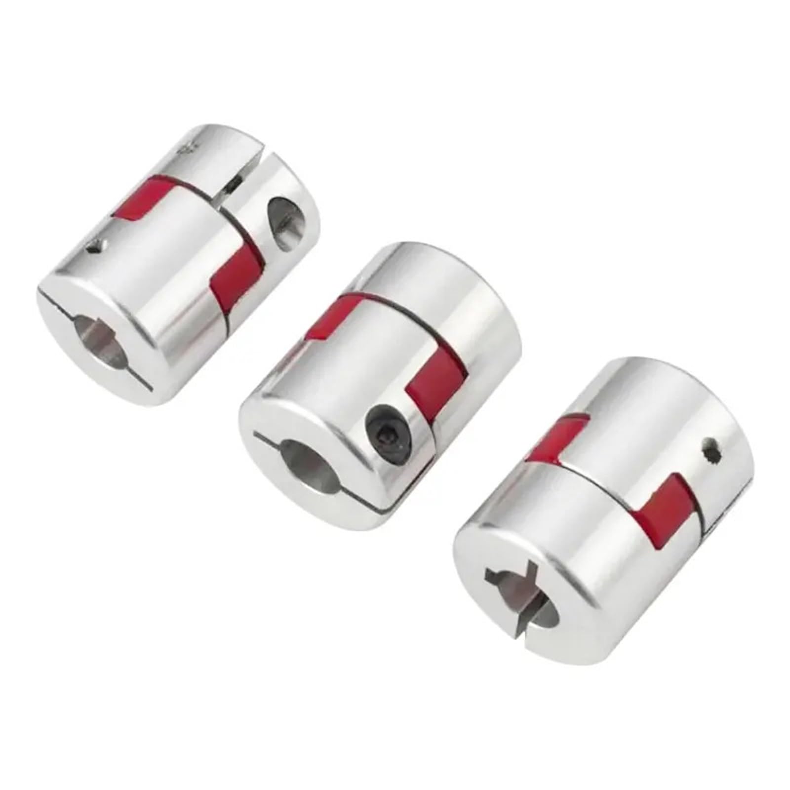 Acoplador de dos mordazas D20 L25 de aluminio ciruela, eje flexible, acoplamiento BW, 4/5/6/6,35 8/10 mm, 1 unidad(6-10)