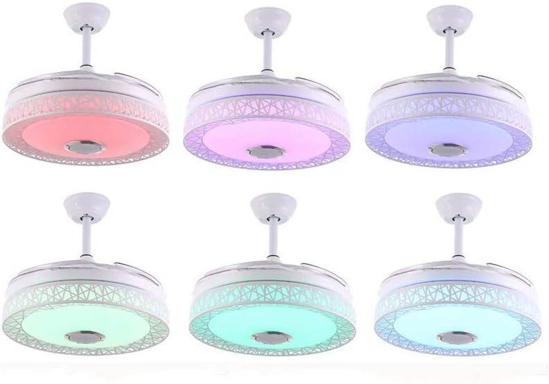 Best Cyber Monday 🔥 Fandian 42'' Modern Ceiling Fans with Light Smart Bluetooth Music Player Chandelier 7 Colors Invisible Blades with Remote Control, Dimmable LED Kits Inlcuded (42 Bird's Nest White) Super Cheap 🛒 Fandian 42'' Modern Ceiling Fans with Light Smart Bluetooth Music Player Chandelier 7 Colors Invisible Blades with Remote Control, Dimmable LED Kits Inlcuded (42 Bird's Nest White)