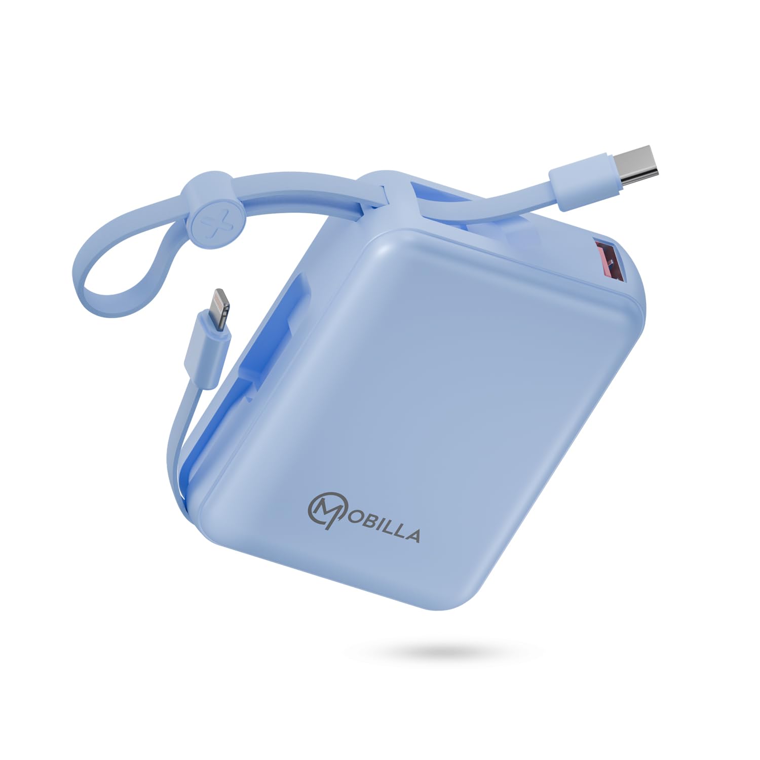 MPower X2 Powerbank | 27W High-Speed Output | 10000mAh Battery | Built-in Type-C & Lightning Cables | Dual Fast Charging Ports | Battery Display | Matte Finish | Multi-Layered Protection (Blue)-image-31