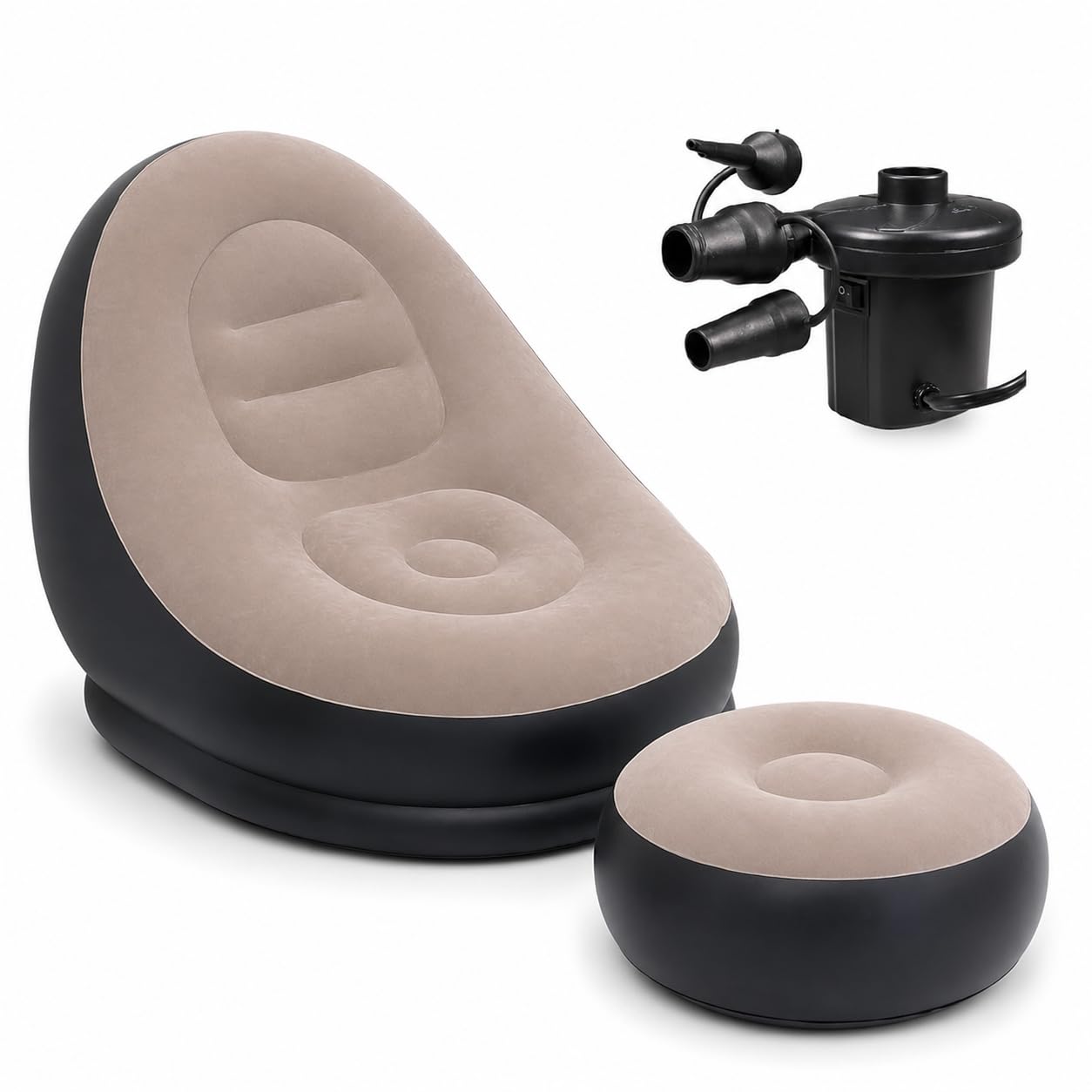 Drumstone 𝟏𝟓 𝐘𝐞𝐚𝐫𝐬 𝐰𝐚𝐫𝐫𝐚𝐧𝐭𝐲 Inflatable Recliner Sofa with Footrest Air Pump Lightweight Foldable Lounge Chair Portable Inflatable Couch for Living Room Bedroom Balcony Indoor Use-image-43