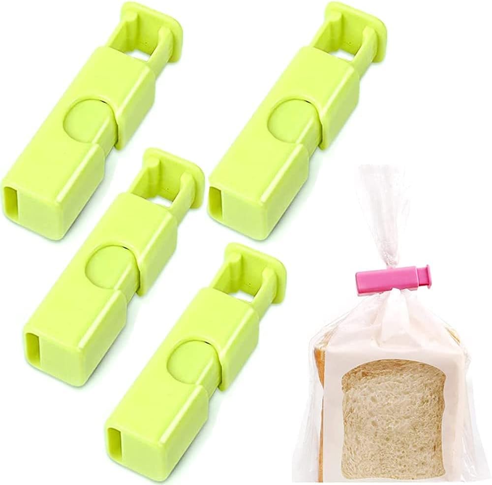 4 Pieces Food Sealing Clips Set, Bread Bag Clips Locking