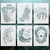 schablone katze halloween 【Sicheres Material】 - Hergestellt aus Kunststoff, einfach zu bedienen, wiederverwendbares Malschablonenset aus Kunststoff, hochwertige und wertvolle DIY-Zeichenvorlagen.