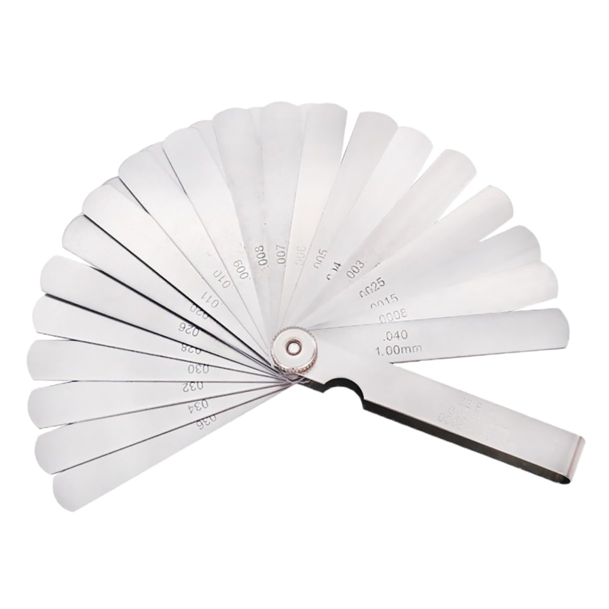 Ruler Feeler Gauge Measurement Tool Imperial Gap Gauge Measuring Gap Gauge Japanese Style Door Curtain Gap Measuring Tool 32 Blades Gap Gauge Thickness Gauge Stainless Steel Silver FUNOMOCYA
