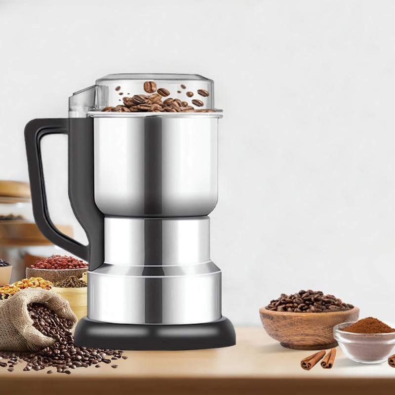 Multifunctional electric grinder 400W high-power coffee grinding tool, multifunctional food-grade fast-grinding electric coffee and grain grinder