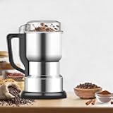 Multifunctional electric grinder 400W high-power coffee grinding tool, multifunctional food-grade fast-grinding electric coffee and grain grinder