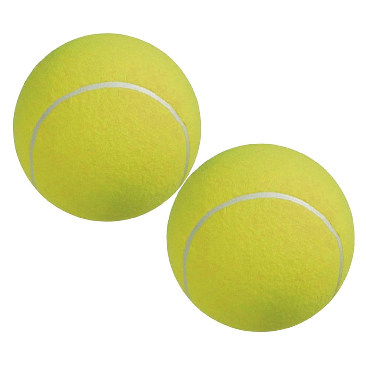 ifundom 2pezzi Palla da Tennis Gigante di Gonfiabile in Gomma con Superficie in Flanella Adatto per Gioco Esterno Giocattolo per Animali Domestici