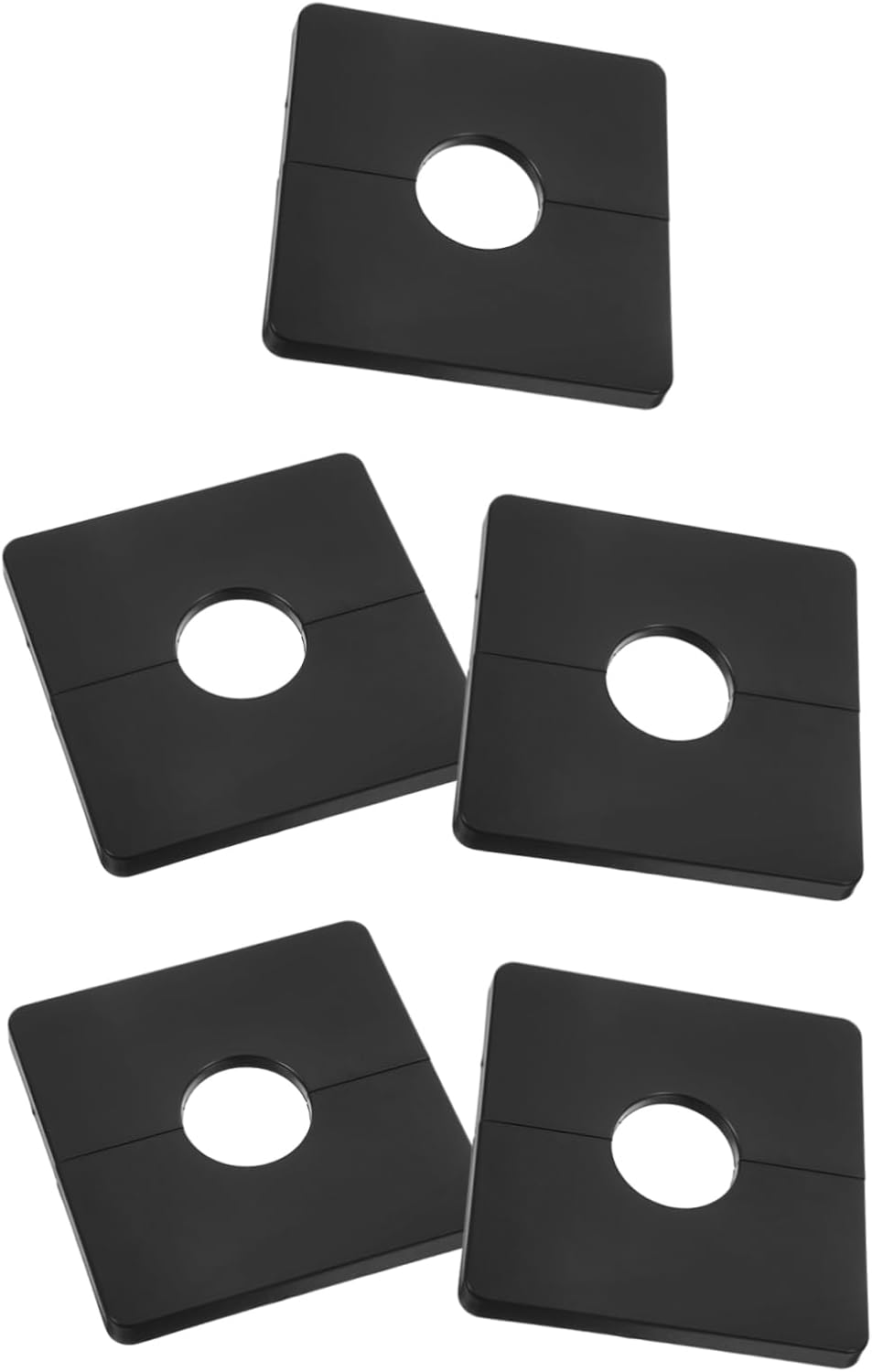 5pcs Square Wall Split Flange: Various Pipes Plate Cover For Water Pipe Faucet Decoration Bathroom Kitchen Accessories