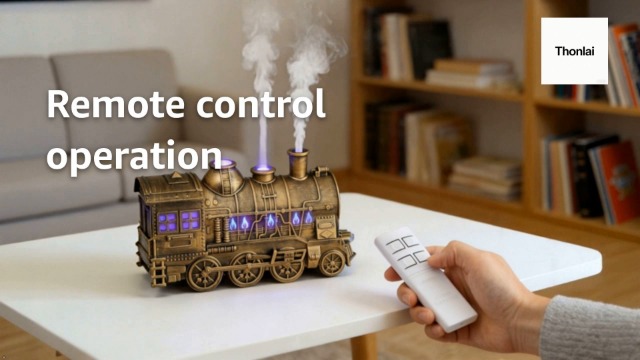 Difusor aromático eléctrico 300 mL diseño tren vintage miniatura 7