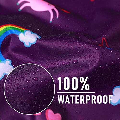 Saphirose Lightweight Kids Rain Poncho Jacket Waterproof Outwear Rain Coat Rainbow-Pony Medium #TOP2