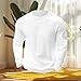 Mens Waffle-Knit Long Sleeve Crew Neck Thermal Shirts Lightweight Muscle T Shirts Stretchy Undershirts Plus Size White