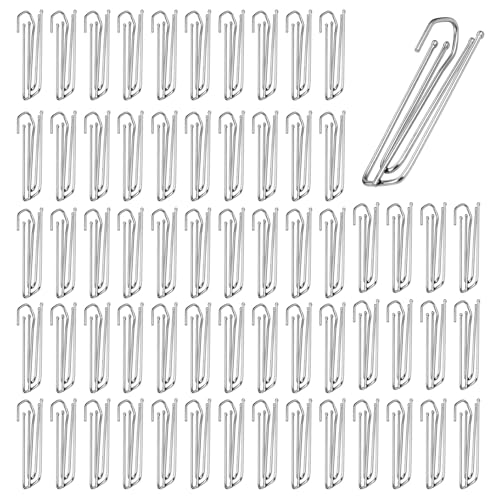 60 Stück Gardinenhaken Metall,mit 4 Zinken Pinch Vorhang Haken Edelstahl,für IKEA Vorhang Haken,Gardinenhaken Edelstahl,Faltenhaken für Gardinen für Gardinen und Vorhangringe Schienen