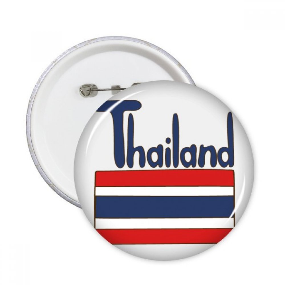 Badge Thaïlande drapeau rond L épinglette pour vêtements - 3
